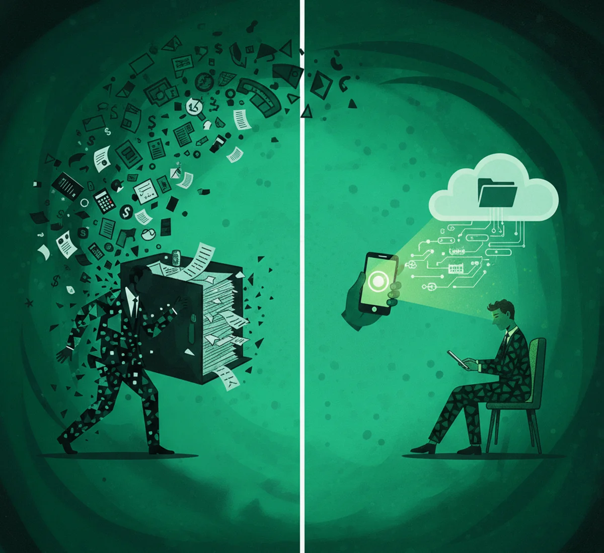 Popierinė vs Skaitmeninė buhalterija: Kodėl segtuvai mirė?